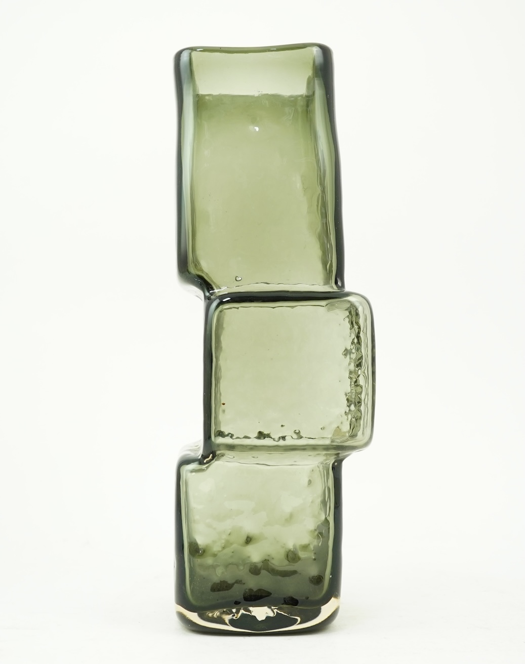 Whitefriars: A Textured range 'Drunken Bricklayer' vase designed by Geoffrey Baxter